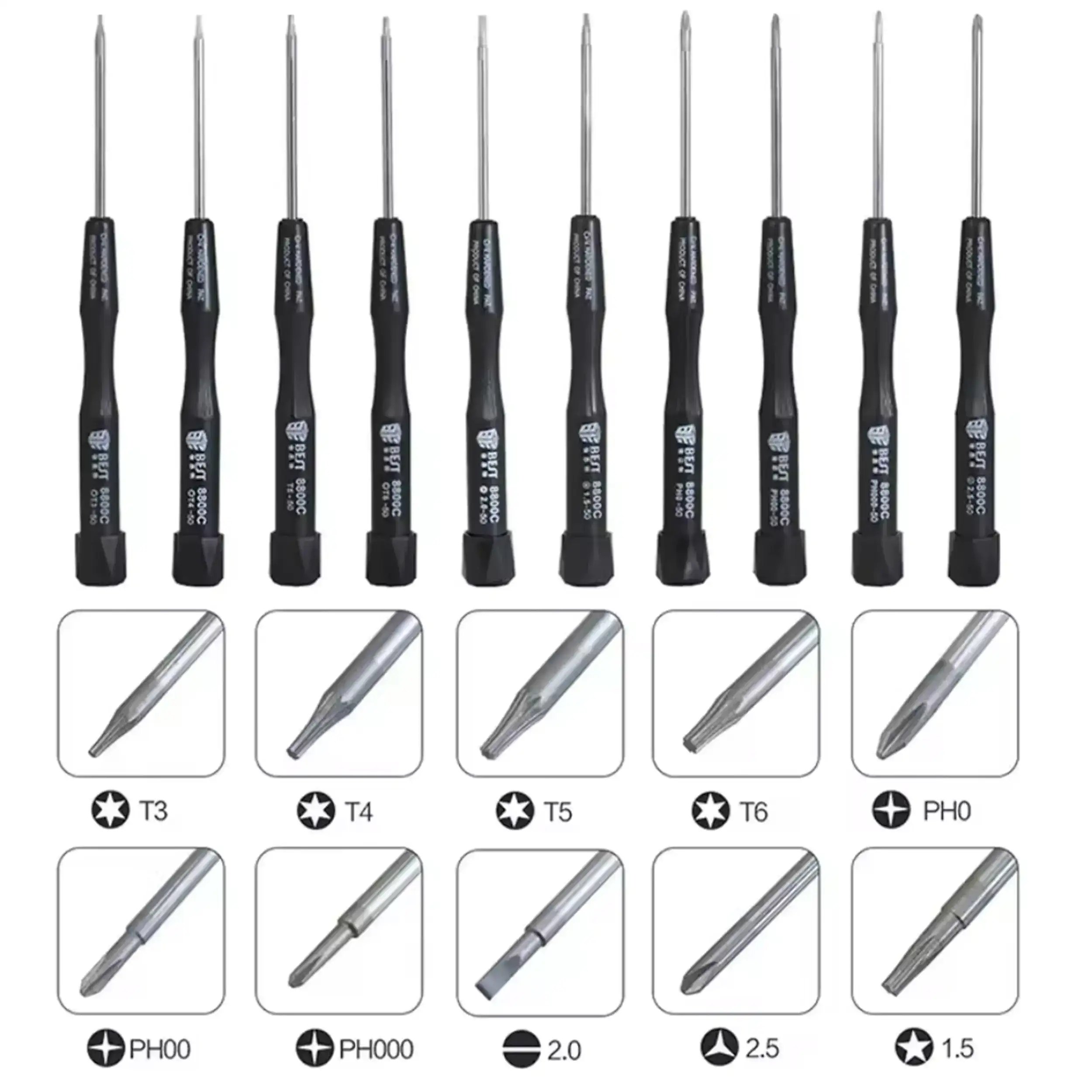 Juego de destornilladores de precisión (BST-8800) 10 en 1